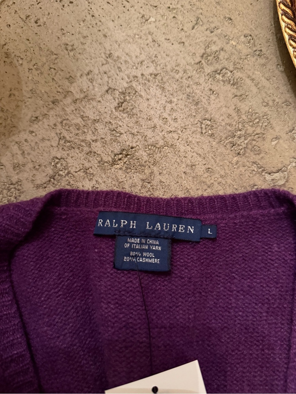 Ralph Lauren Sleeveless Wool/Cashmere Knit Dress in Deep Purple - Picture 6 of 6
